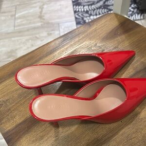 Retrofete Red Kitten Heel Shoes